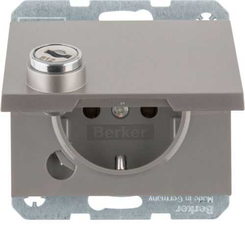 Berker 41637004 Steckdose SCHUKO m. Schraub-Liftklemmen,Klappd.,Schloss, K.5,edelstahl,lackiert Mesch Shop Berker 41637004 Steckdose SCHUKO m. Schraub-Liftklemmen,Klappd.,Schloss, K.5,edelstahl,lackiert Mesch Shop